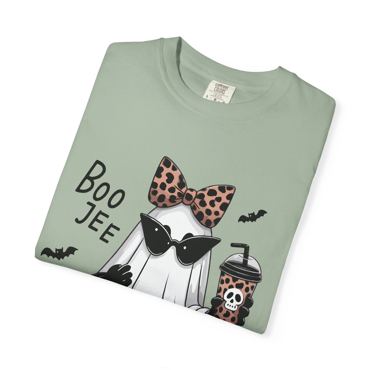 Boo Jee Leopard Ghost T‑Shirt — Cute Halloween Graphic Tee
