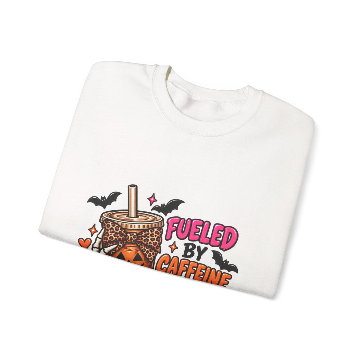 Halloween 'Fueled By Caffeine and Care' Sweatshirt