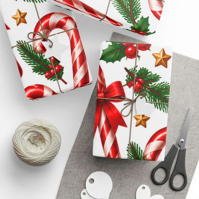 Candy Cane Christmas Wrapping Paper