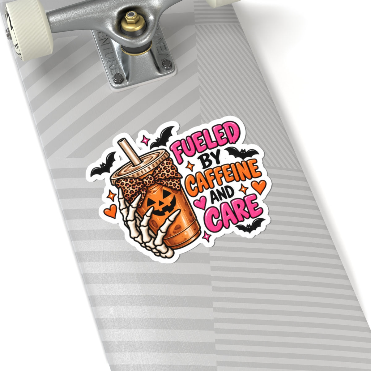Fueled by Caffeine and Care Halloween Sticker