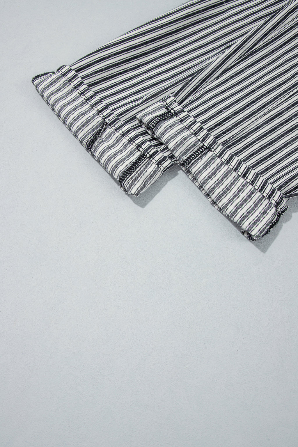 Blue Stripe Drawstring Casual Loose Pants