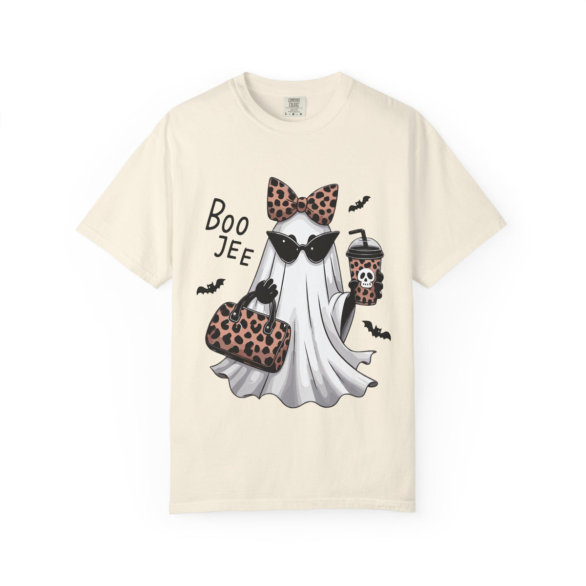 Boo Jee Leopard Ghost T‑Shirt — Cute Halloween Graphic Tee