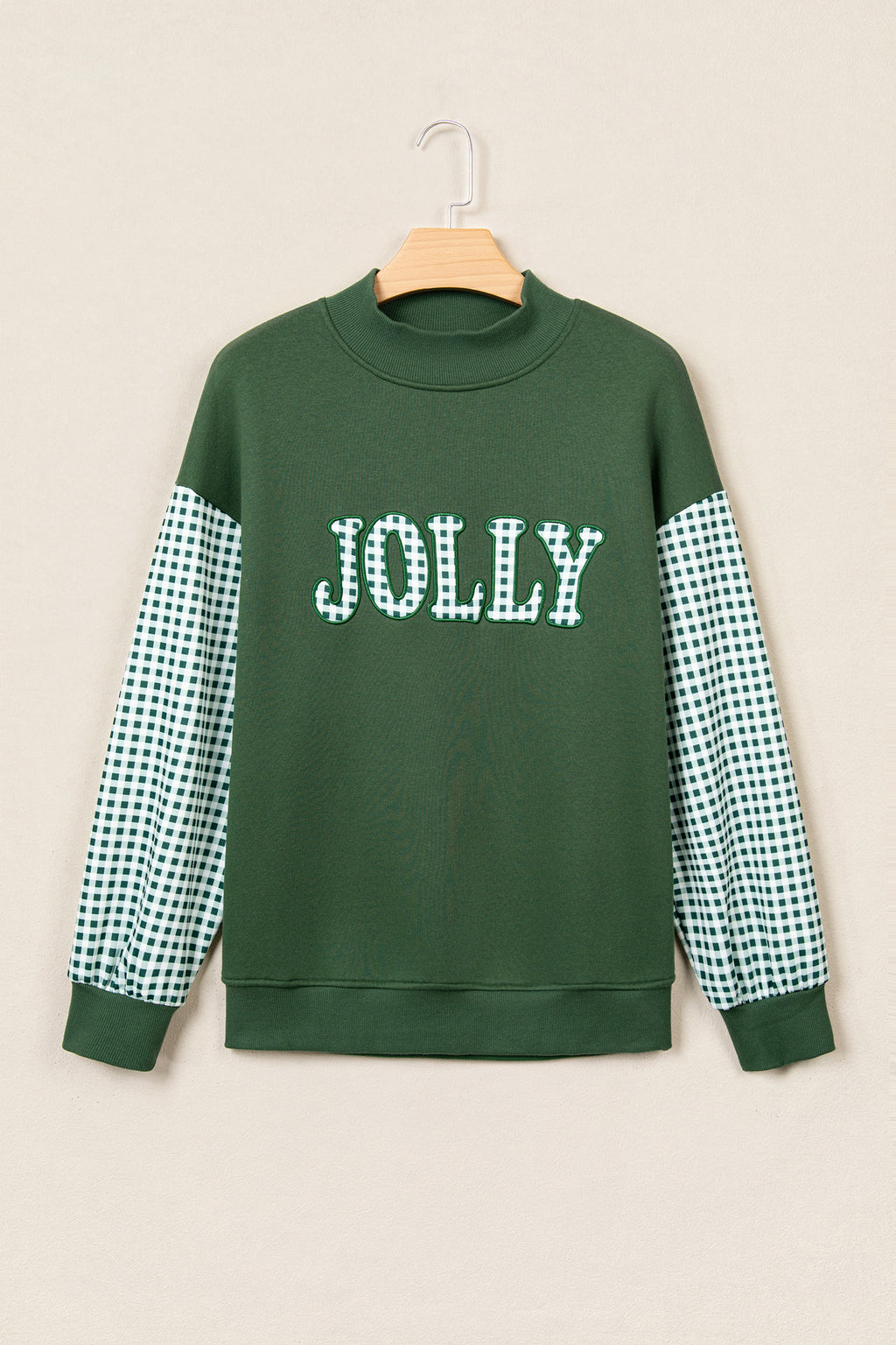 Carrot Gingham Plaid Oversized Pullover Sweatshirt