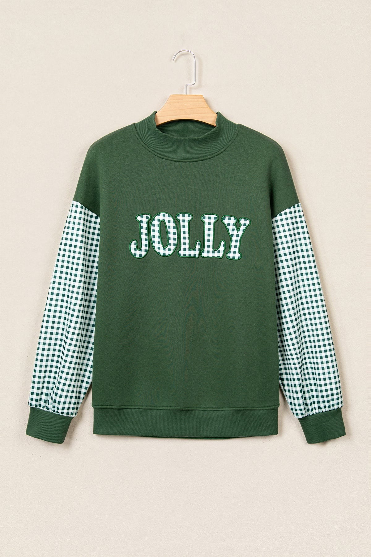 Carrot Gingham Plaid Oversized Pullover Sweatshirt