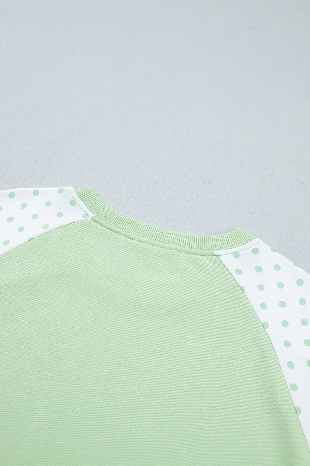 Pink Polka Dot Patchwork Colorblock Long Sleeve Casual Two Piece Pants Set