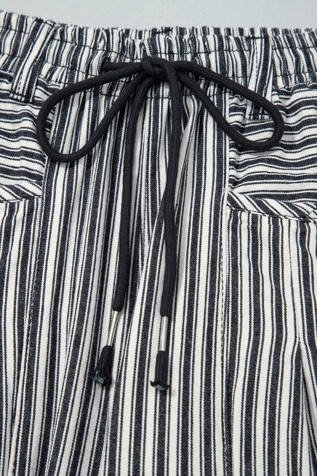 Blue Stripe Drawstring Casual Loose Pants