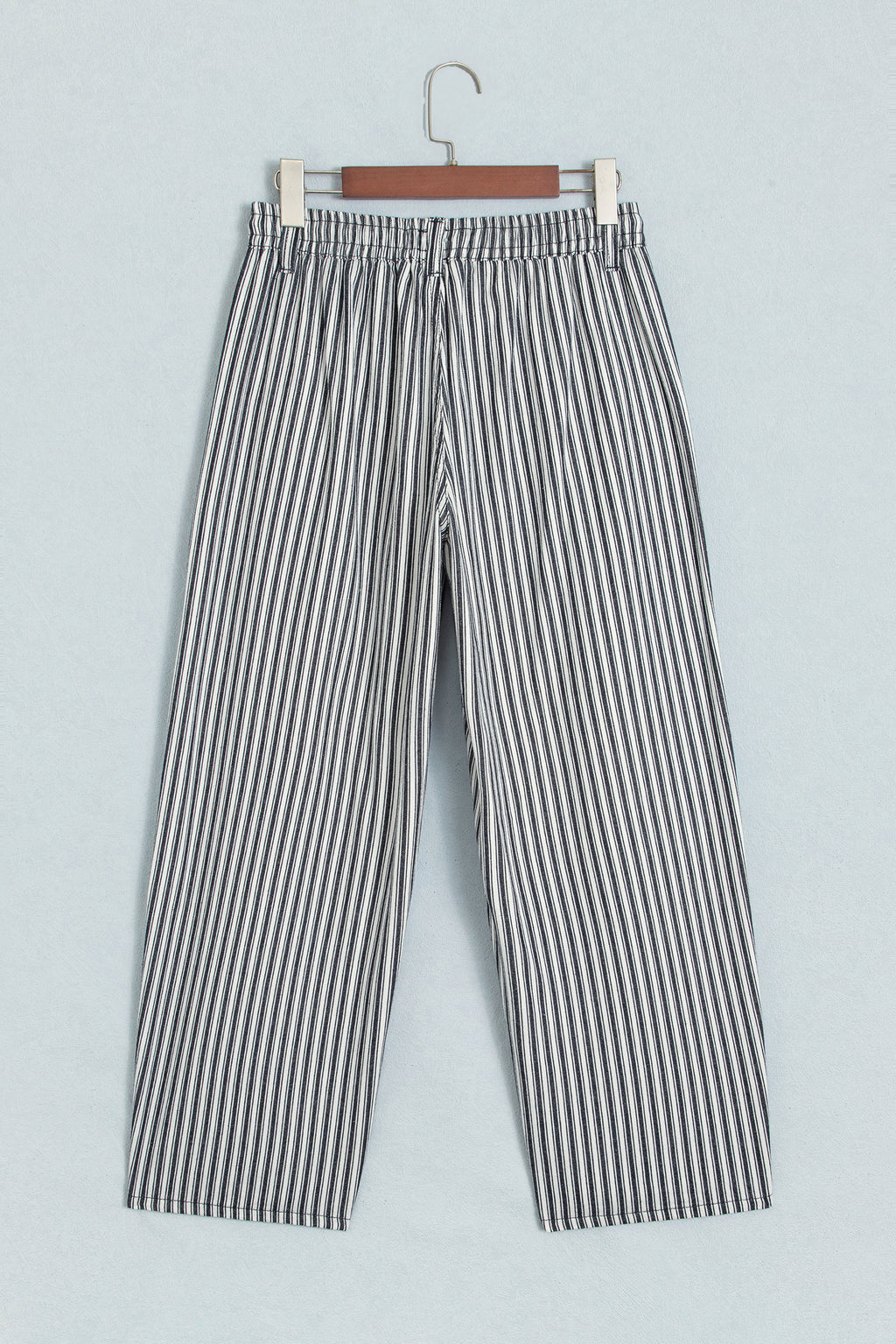 Blue Stripe Drawstring Casual Loose Pants